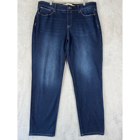 Soft Surroundings XL Ultimate Denim 5-Pocket Jeans Relaxed Straight Full Length - Picture 1 of 9